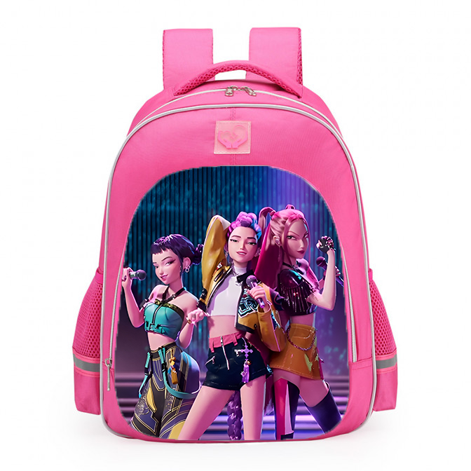 K-Pop Demon Hunters Portrait Pink School Backpack 16inches