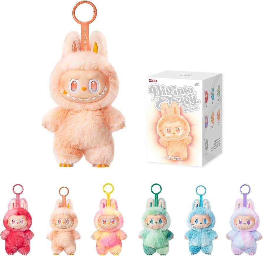 Labubu The Monsters Big Into Energy Series Vinyl Plush Pendant Pop Mart Box of 6 Blind Boxes