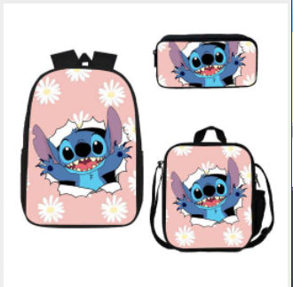 Disney Stitch School Backpack Set With Pencil Case and Lunch Bag Multiple Designs