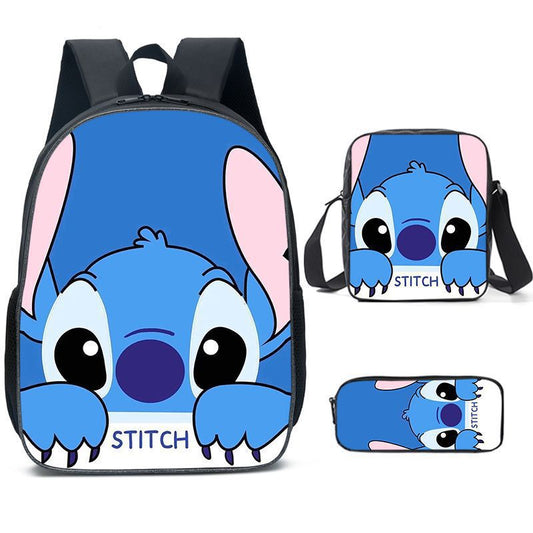 Disney Stitch School Backpack Set With Pencil Case and Lunch Bag Multiple Designs