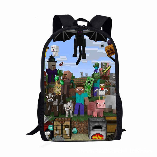 Minecraft Gaming School Backpack Multiple Designs 17inches