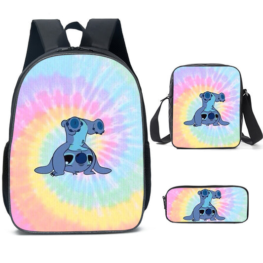 Disney Stitch School Backpack Set With Pencil Case and Lunch Bag Multiple Designs
