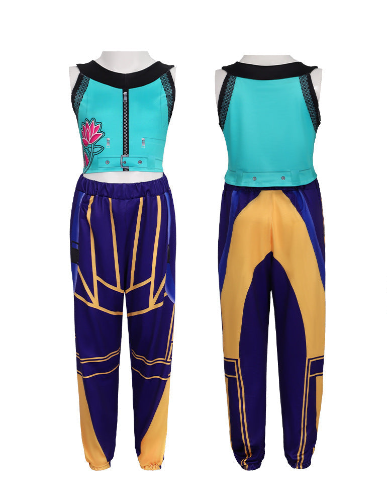 Girls K-Pop Demon Hunters Zoey Costume - Shirt Pants Kpop Zoey Cosplay