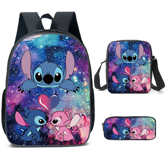 Disney Stitch School Backpack Set With Pencil Case and Lunch Bag Multiple Designs