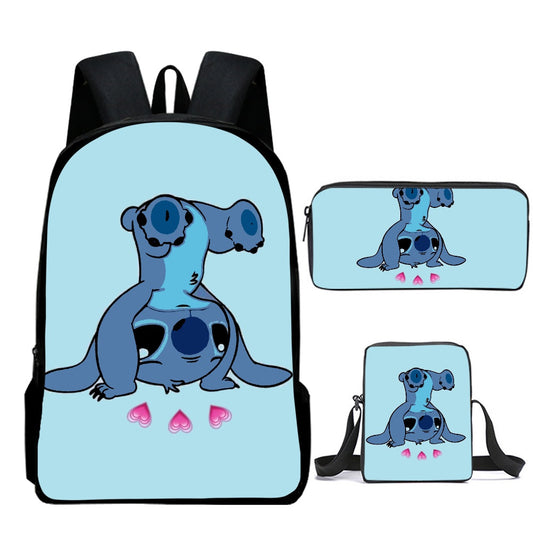 Disney Stitch School Backpack Set With Pencil Case and Lunch Bag Multiple Designs