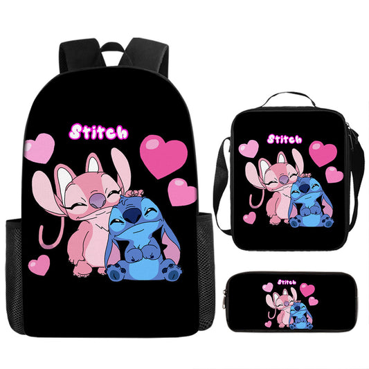 Disney Stitch School Backpack Set With Pencil Case and Lunch Bag Multiple Designs