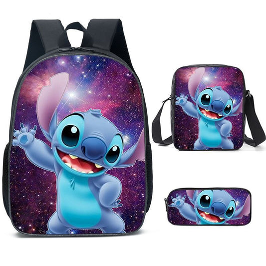 Disney Stitch School Backpack Set With Pencil Case and Lunch Bag Multiple Designs