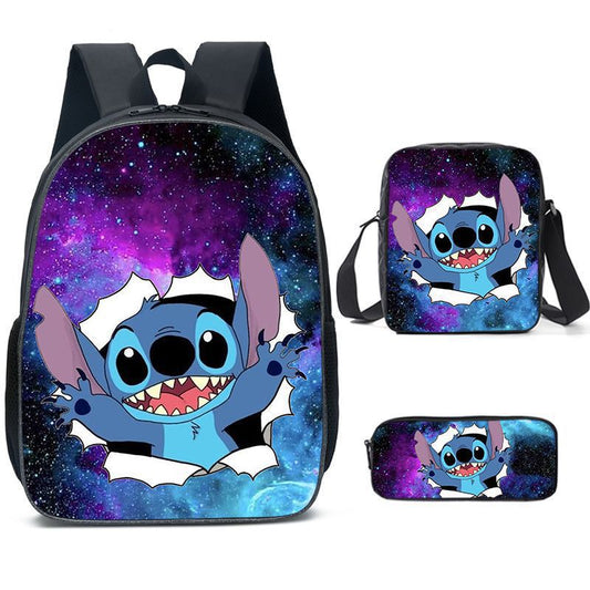 Disney Stitch School Backpack Set With Pencil Case and Lunch Bag Multiple Designs