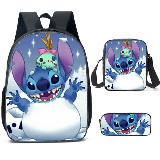 Disney Stitch School Backpack Set With Pencil Case and Lunch Bag Multiple Designs