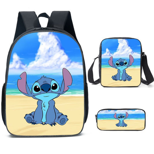 Disney Stitch School Backpack Set With Pencil Case and Lunch Bag Multiple Designs