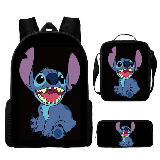 Disney Stitch School Backpack Set With Pencil Case and Lunch Bag Multiple Designs