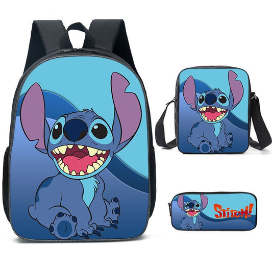 Disney Stitch School Backpack Set With Pencil Case and Lunch Bag Multiple Designs