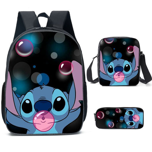 Disney Stitch School Backpack Set With Pencil Case and Lunch Bag Multiple Designs