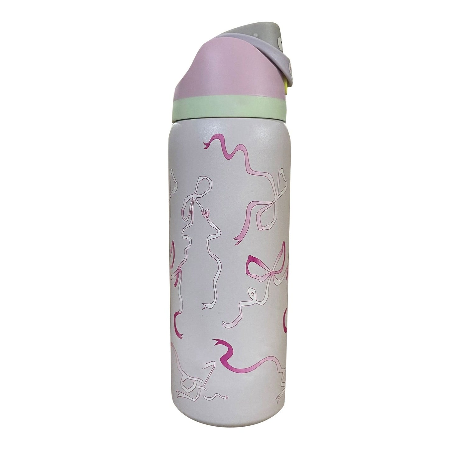 Owala Tied And True Pink Bows 32oz 1L Freesip Water Bottle UO Exclusive