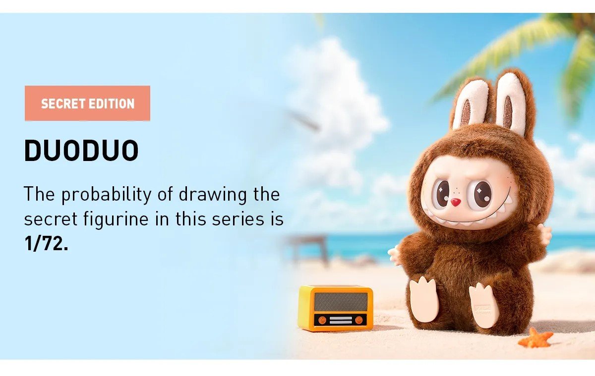 Pop Mart Labubu The Monsters Have A Seat Series DuoDuo Vinyl Face Hidden Secret Plush Doll Pendant