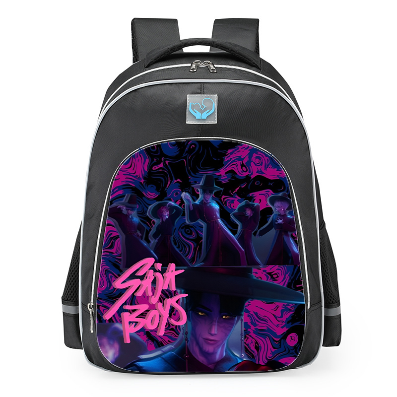 K-Pop Demon Hunters Saja Boys Kpop Anime School Backpack 16inches