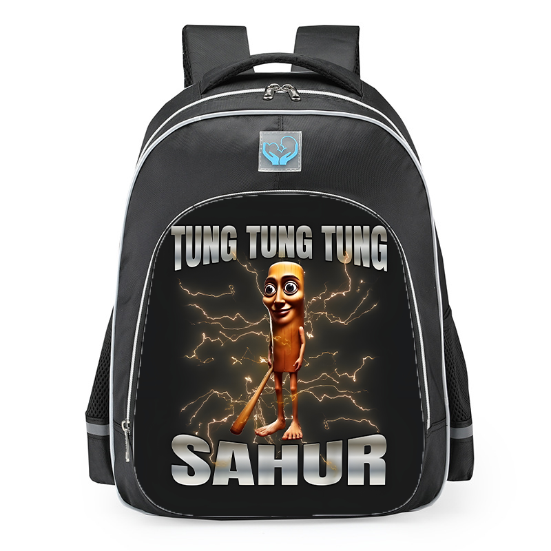 Italian Brainrot Tung Tung Tung Sahur Custom School Backpack 16inches