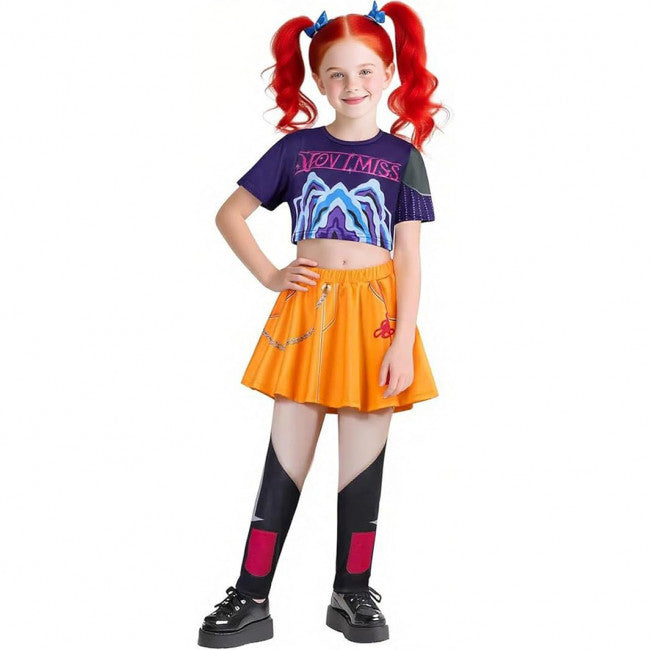 Girls K-Pop Demon Hunters Mira Costume - Shirt Skirt Pants Set Kpop Mira Cosplay