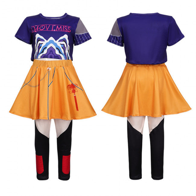 Girls K-Pop Demon Hunters Mira Costume - Shirt Skirt Pants Set Kpop Mira Cosplay