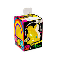 NeeDoh Jelly Hops Sensory Squeeze Squish Toy Blue Pink Yellow