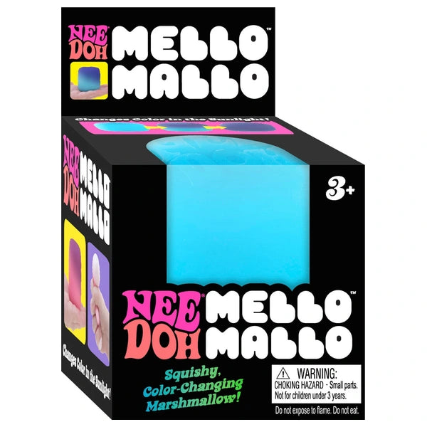 NeeDoh Mello Mallo Sensory Squeeze Squish Toy Blue Pink Yellow