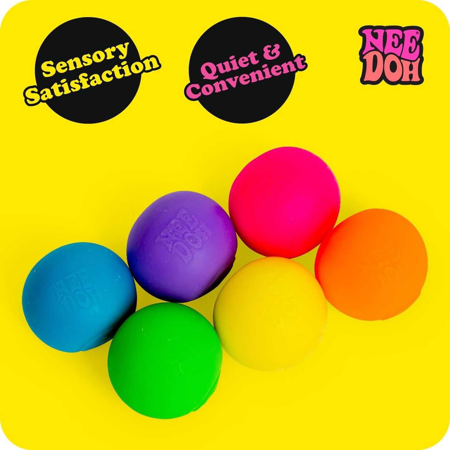 Schylling NeeDoh Rainboh Teenie Sensory Squeeze Squish Toy Multicolor Pack of 6