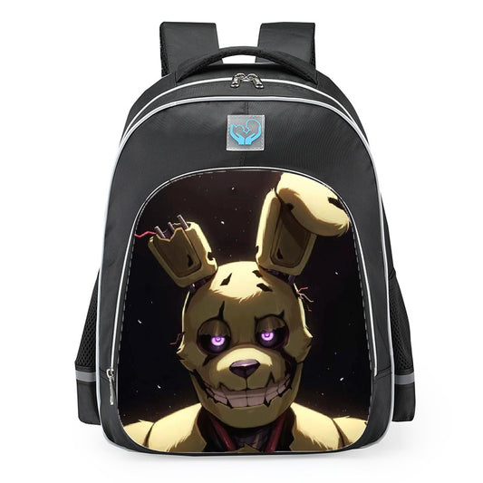 Five Nights At Freddys Springtrap Purple Eyes School Backpack 16inches