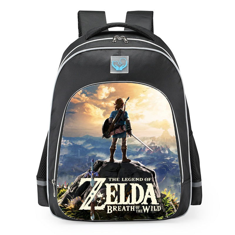 The Legend Of Zelda Breath Of The Wild Link School Backpack 16inches