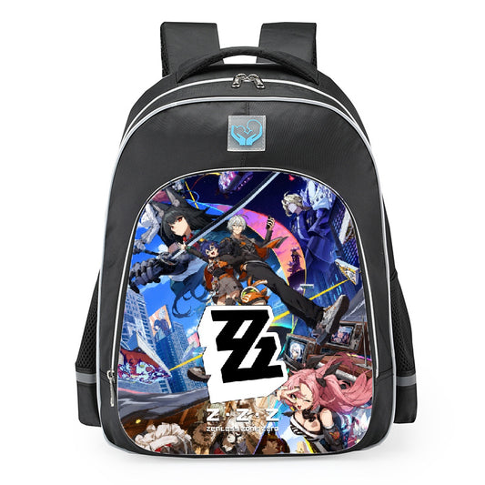 Zenless Zone Zero ZZZ Cast Logo School Backpack 16inches