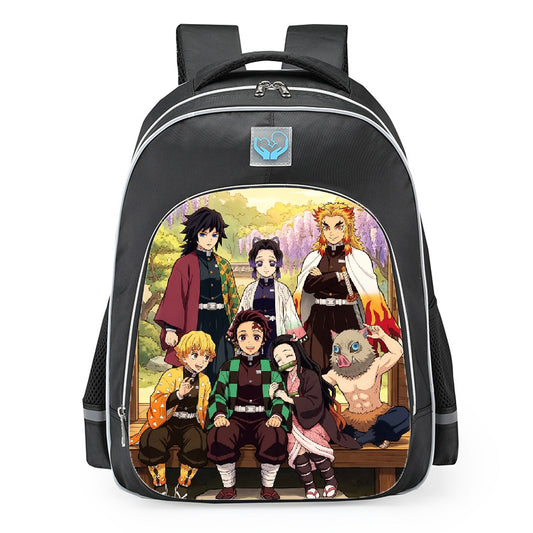 Demon Slayer Group Portrait Wisteria House School Backpack 16inches