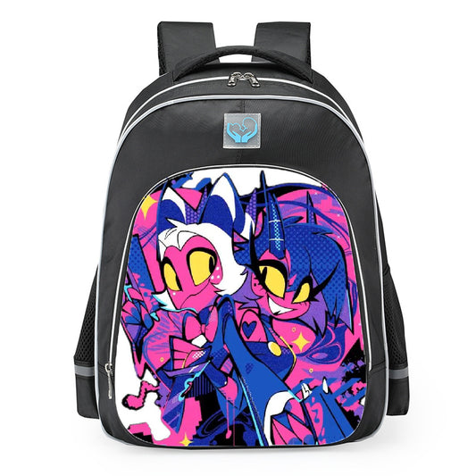 Helluva Boss Moxxie And Millie Back To Back School Backpack 16inches