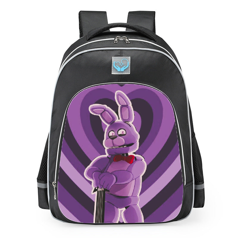 Five Nights At Freddys Bonnie Purple Heart Tunnel School Backpack 16inches