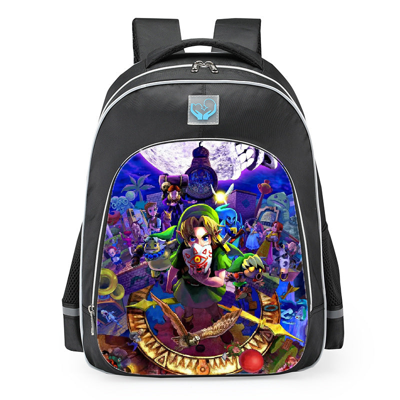 The Legend Of Zelda Majoras Mask Link Clock Tower School Backpack 16inches