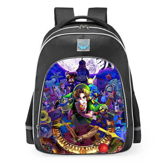 The Legend Of Zelda Majoras Mask Link Clock Tower School Backpack 16inches