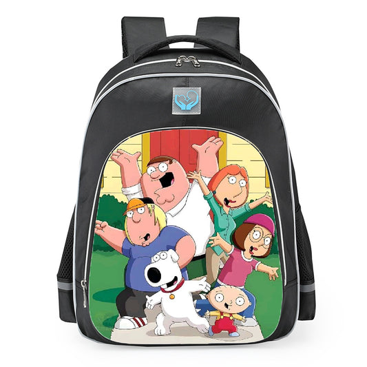 Family Guy Griffin Family Home Scene School Backpack 16inches
