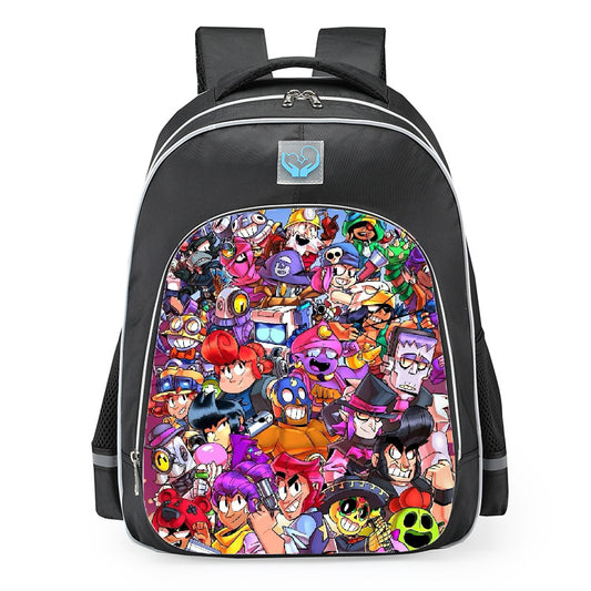 Brawl Stars Brawlers Character Collage School Backpack 16inches