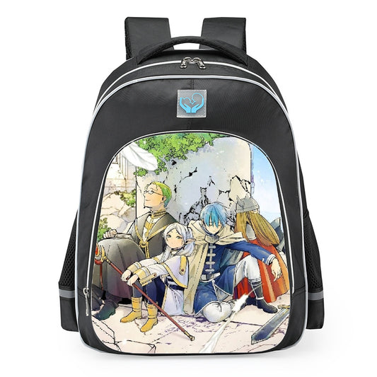 Frieren Beyond Journeys End Hero Party Resting Scene School Backpack 16inches