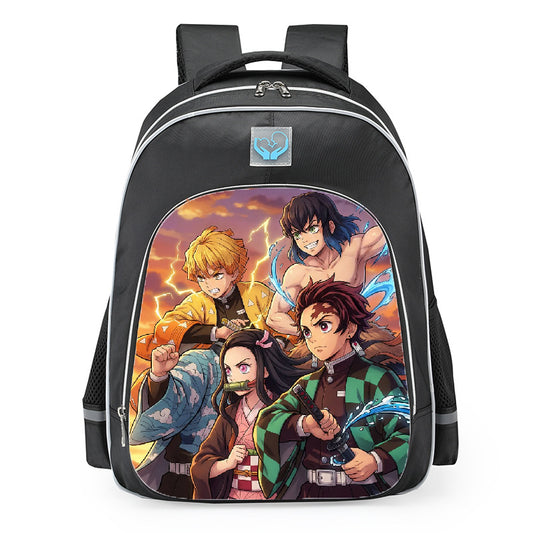 Demon Slayer Main Four Hero Lineup School Backpack 16inches