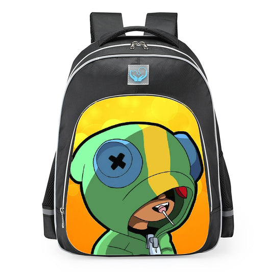 Brawl Stars Chameleon Hooded Leon School Backpack 16inches