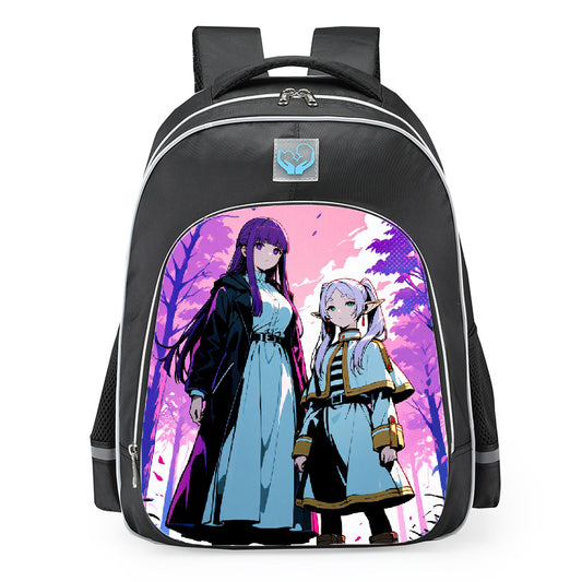 Frieren Beyond Journeys End Frieren And Fern Forest Journey School Backpack 16inches