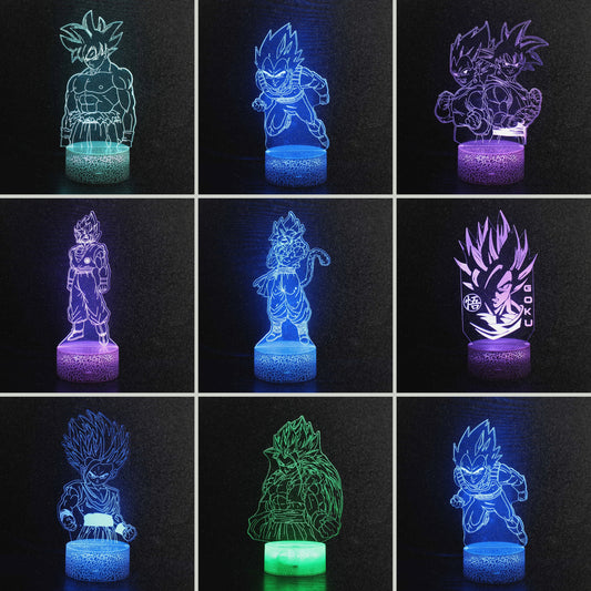 Dragon Ball 3D Multi Color LED Night Light Anime Peripheral Toy Figure Lamp Ornaments Creative Decorative Lighting / 14 Available Designs