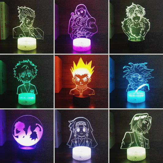 Hunter x Hunter 3D Multi Color LED Night Light Anime Peripheral Toy Figure Lamp Ornaments Creative Decorative Lighting / 39 Available Designs