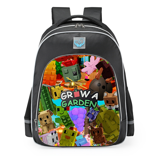 Roblox Grow A Garden Logo School Backpack 16inches Black