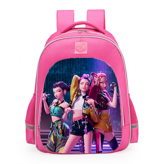 K-Pop Demon Hunters Portrait Pink School Backpack 16inches