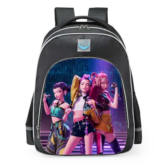 K-Pop Demon Hunters Kpop Portrait Anime School Backpack 16inches