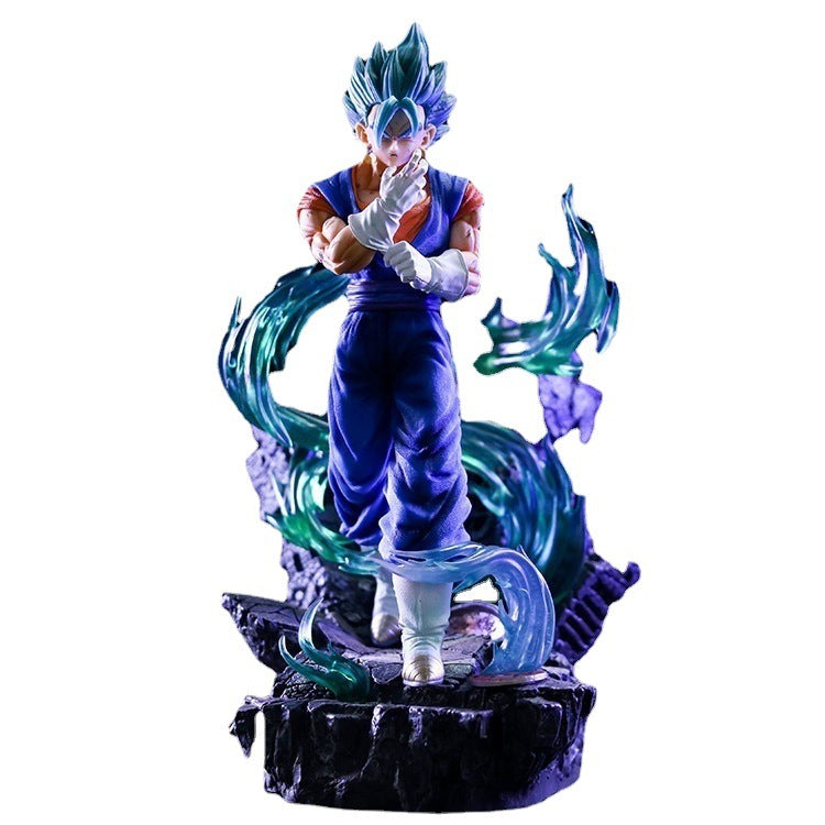 Dragon Ball GK Saiyan Vegito LED PVC Luminous Figurine Scene Statue