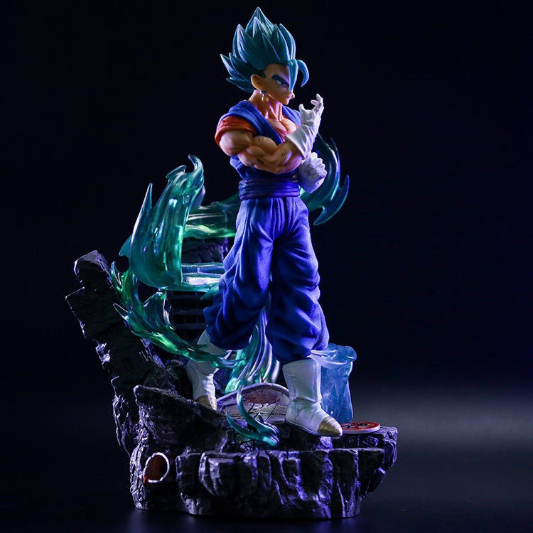 Dragon Ball GK Saiyan Vegito LED PVC Luminous Figurine Scene Statue