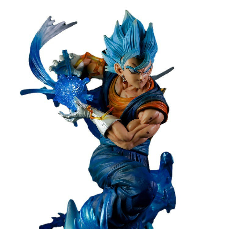 Dragon Ball GK Vegito Kamehameha PVC LED Saiyan Ornament Figurine with changeable heads