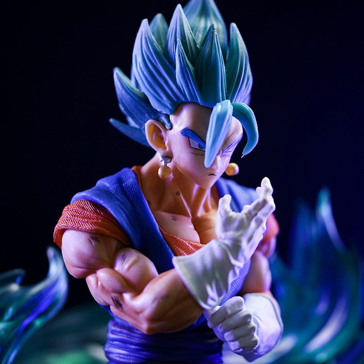 Dragon Ball GK Saiyan Vegito LED PVC Luminous Figurine Scene Statue