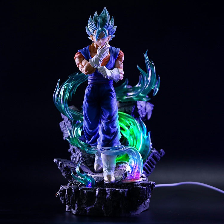 Dragon Ball GK Saiyan Vegito LED PVC Luminous Figurine Scene Statue